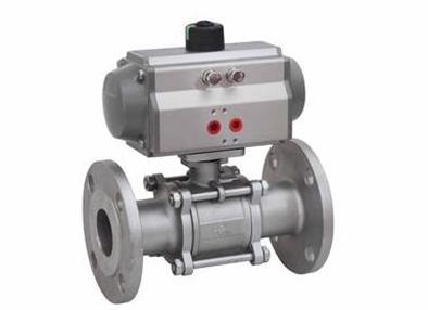 Pneumatic Actuated 3-PC Ball Valve Flange end