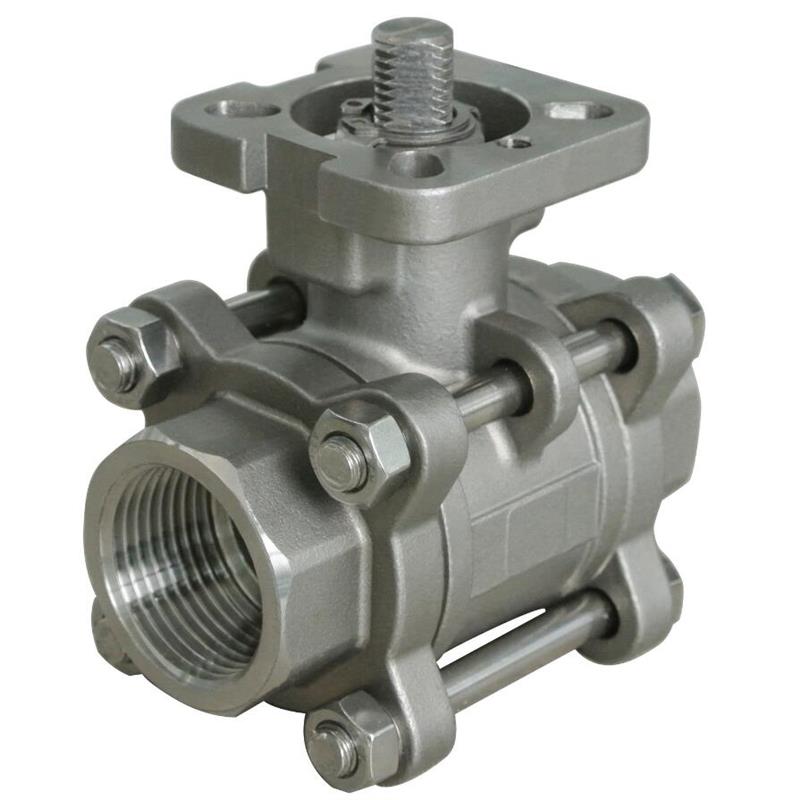 3PC Screwed Ball Valve With ISO5211 Pad